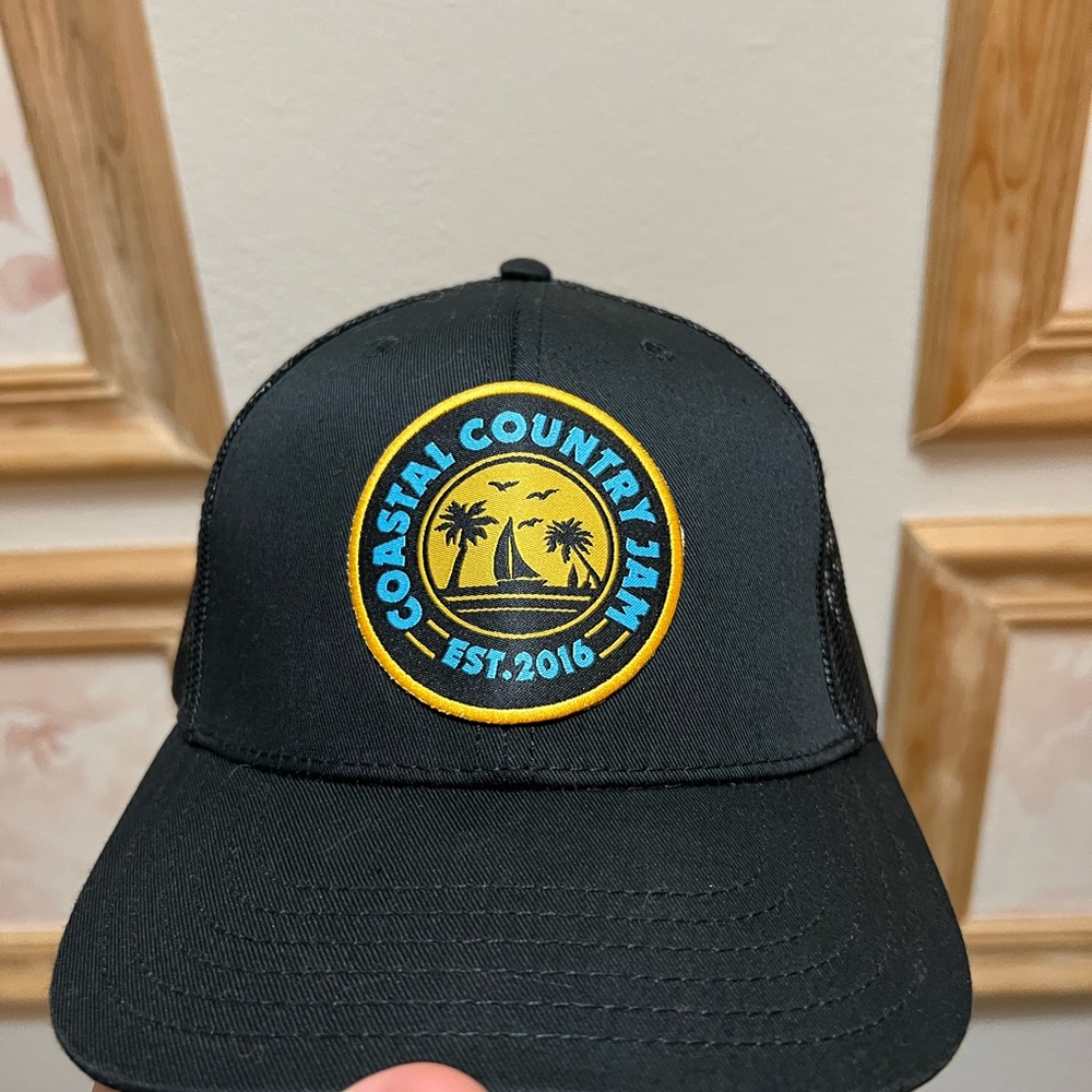 OTTO Black Hat with Yellow and Blue Patch
